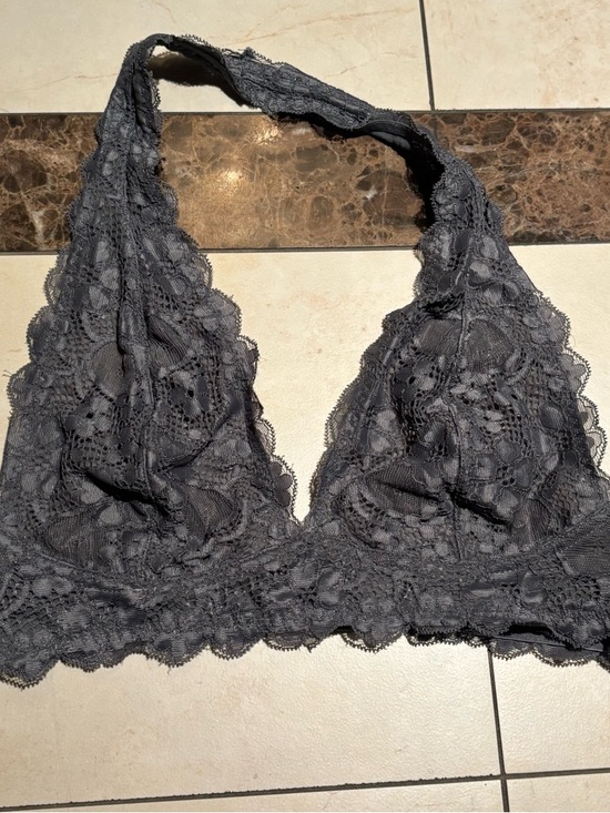 Free People Other - Free People Lace Halter Bralette - Gray